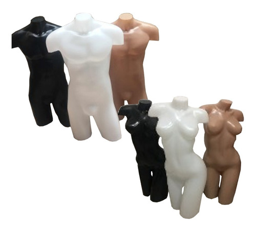 Maniquie Torso Medio Cuerpo De Plastico Irrompible