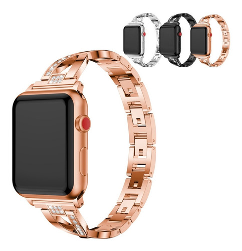 Pulseira Aço Feminina Para Apple Watch 40mm 41mm Serie 6 7  