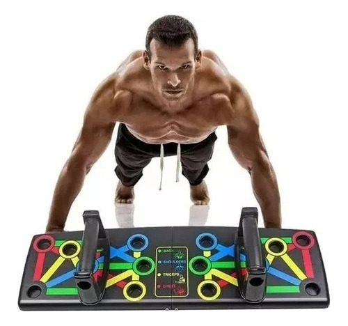 Tablero Push Up Sistema Completo Flexiones + Bandas