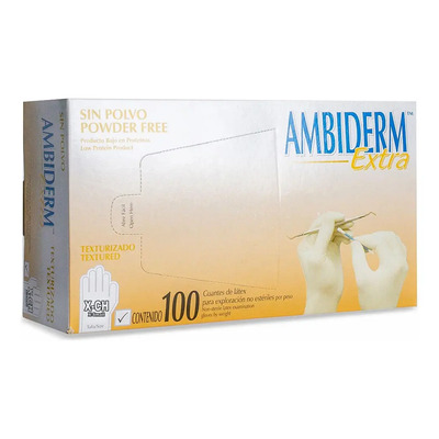 Guante Extra En Talla Xch Blanco Caja C\u002F100 Piezas.ambiderm | MercadoLibre