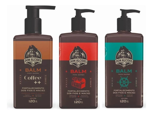 Kit 3 Balms - Calico Jack + Barba Negra + Coffee Don Alcides