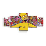 Cuadro Triptico Poliptico Grande Homero Simpson Deco Moderno