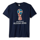 Rusia 2018 Camisetas De Los Hombres De La Fifa, Logotipo Azu