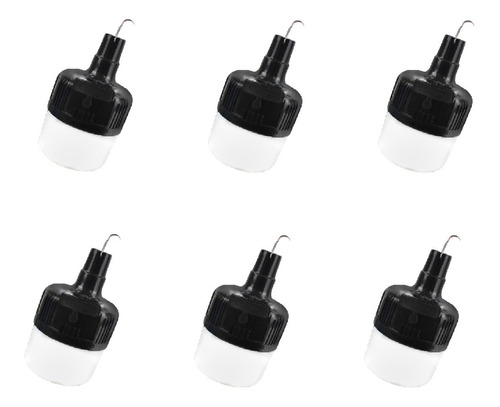 Foco Led Portatil De Emergencia 8w Con Bocina Tws 6 Piezas