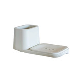 Base Organizadora De Baño Beige De 18x10.5 Cm