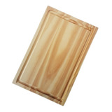 Plato Tabla Rectangular Picada Cortar Madera Canaletas 30x20