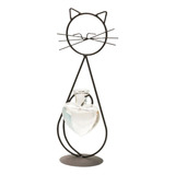Maceta Decorativa De Vidrio Con Forma De Gato Para Escritori