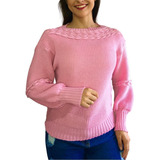 Blusa Frio Feminina Grossa Tricot Trico Moda Outono Inverno