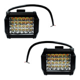 2pz Faros Auxiliares Dually 24 Leds Luz Blanca Fija/estrobo