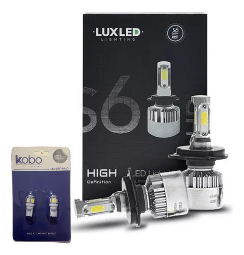 Kit Cree Led S6 44000lm  H1 H3 H7 H11 9006 9005 880 + 2 T10