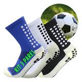 Kit 3 Pares Meias Antiderrapante Futebol Pro Socks Esportiva