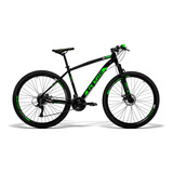 Mountain Bike Gtsm1 Ride New Aro 29 Freio À Disco Mecânico Câmbios Gts Tsi 21v Cor Preto/verde Quadro 17