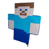 Piñata Infantil Minecraft Steve, O Cualquier Personaje