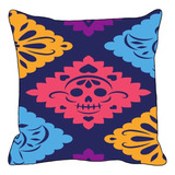 Cojines Decorativos Dia Muertos Papel Picado Calavera 40cm 