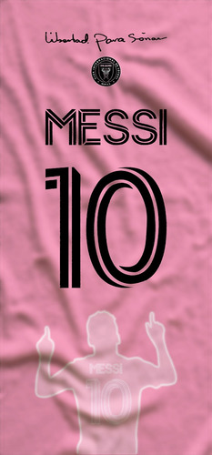Toalla Toallon Futbol Messi Inter Miami