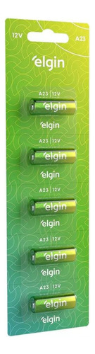 Pilhas Baterias A23 Elgin 12v 23a Alcalina 1 Cartela C/5