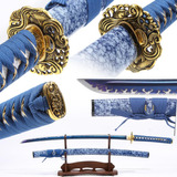 Eroton-handmade Samurai Katana Sword Real,full Tang Heat Tem