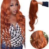 Peruca Lace Wig Ruiva Orgânica P/pranchar Até 180° Ondulada