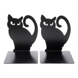 Sujetalibros De Escritorio Con Forma De Gato Negro, 2 Unidad
