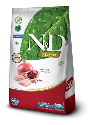 N&d Gatos Castrados Pollo Y Granada Grain Free 1.5kg Razas