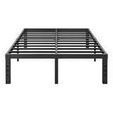 Cama King De Metal Con Plataforma De 14  - Sin Caja, Resiste