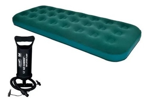Colchon Inflable Individual Y Bomba Manual Oferta