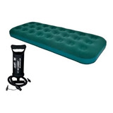 Colchon Inflable Individual Y Bomba Manual Oferta