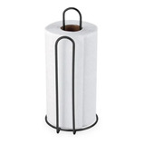 Suporte Porta Rolo Papel Toalha Vertical De Mesa Metal Preto