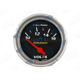 Reloj Voltimetro 12v H Competicion Fondo Negro D67mm