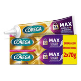 Kit 2 Corega Ultra Max Fixação + Bloqueio Sem Sabor 70g Cada