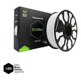 Filamento 3d Ecofila Hellbot De 1.75mm Y 1kg Blanco