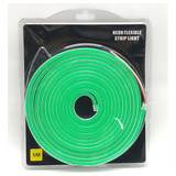 Cinta Neon Flex 5m Verde 12 Vol+ Transformador De Corriente 