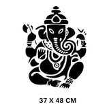 Adesivo Decorativo Porta Quarto -elefante Buda