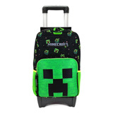 Mochila Minecraft Crepeer  Chenson Con Ruedas Adaptadas Doble Baston De Aluminio Mc66256-g