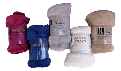 Frazada Polar Manta Plush Plaza Y Media Varios Colores 