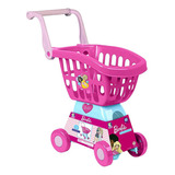 Carrinho De Compras P/ Boneca Barbie Rosa Brinquedo Cotiplas