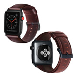 Pulseira Couro Legítimo Compativel Com Apple Watch 42mm 44mm