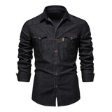 Camisa De Vaquero Casual Para Hombre