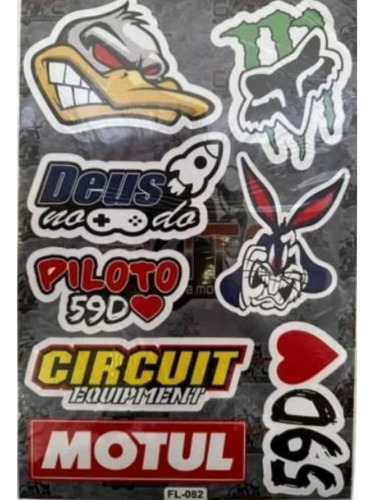 Cartela Adesivos Motul Circuit 59d Monster Carro Moto 082