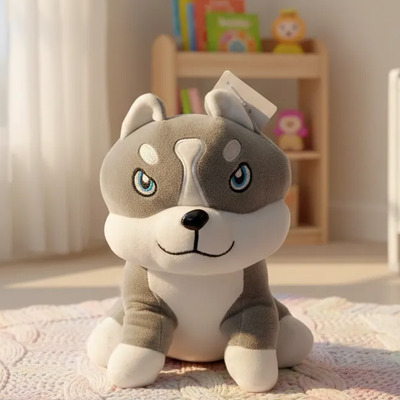 Peluche Husky Siberiano Kawaii Cachorro Felpa Suave Premium | Meses sin interés