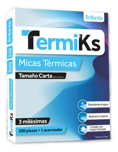 Mica Termica Carta 3ml (200 Pzas) + Acarreador Termiks