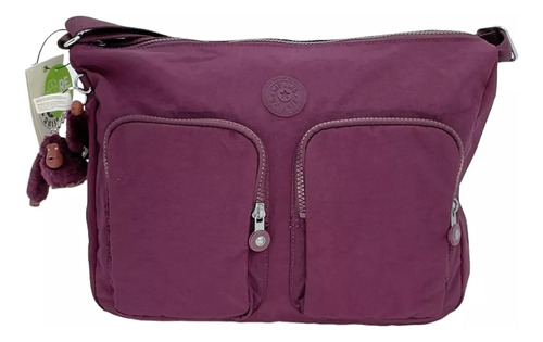 Kipling Sidney Ink Blue Tonal Acabado De Los Herrajes Níquel Color Dark Plum Tonal Correa De Hombro Dark Plum Tonal Diseño De La Tela Liso