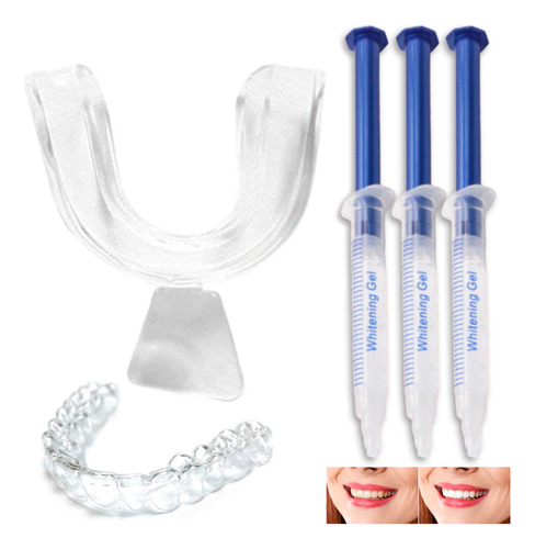 Kit Blanqueo Dental 3 Jeringas + Placa Miorelajante Bruxismo