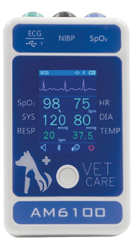 Monitor Veterinario Am6100 Múltiples Parámetros + Bluetooth 