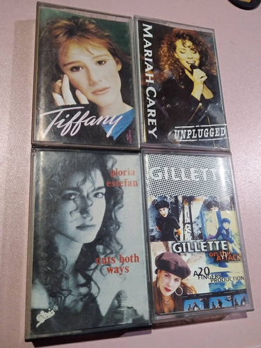 Lote 4 Cassette Cinta Tape Vhs Cantante Vintage Radio Musica