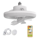 Ventilador De Teto De 48w Com Lâmpada De Iluminação E27 Base