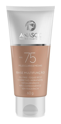 Anasol Base Hidt Multifunção Fps 75 60g Peles Clara E Medias