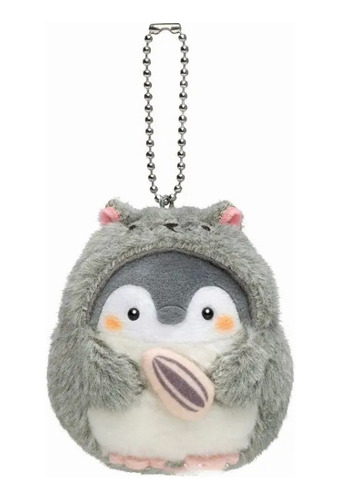 Peluche Pinguino Colgante Vestdo De Hamster Gris (10 Cms)