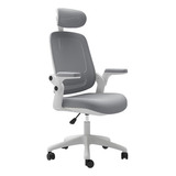 Cadeira De Escritório Ergonômica Elements Astra Cinza Branco