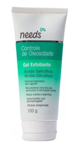 Gel Esfoliante Facial Needs Controle De Oleosidade 100g